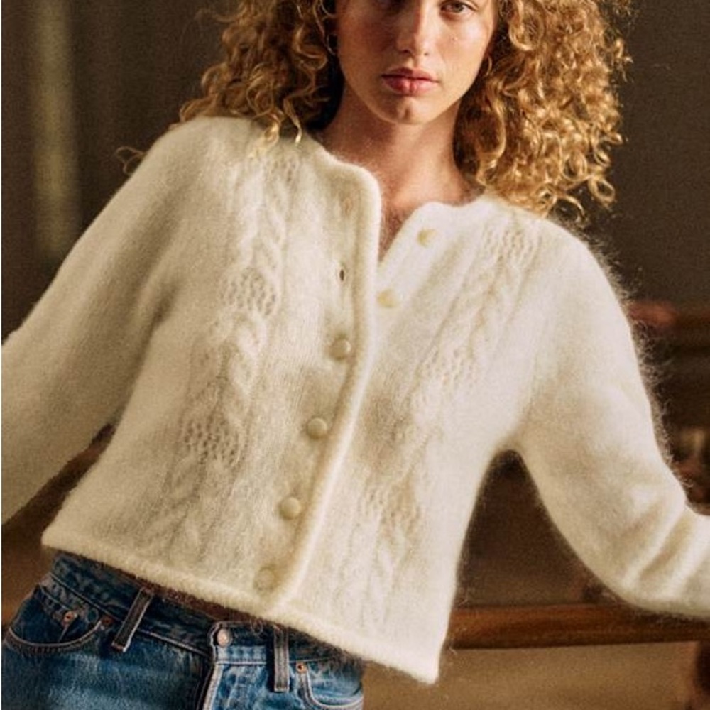 Sezane Evy Sweater in Ecru